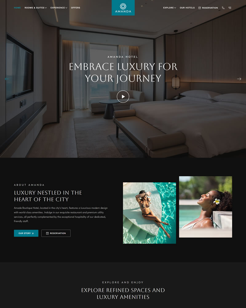 Wix Studio Template for Hotels, Resorts and Homestays